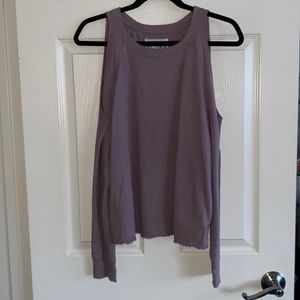 Victoria Secret Sport lavender cold shoulder sweater size Medium